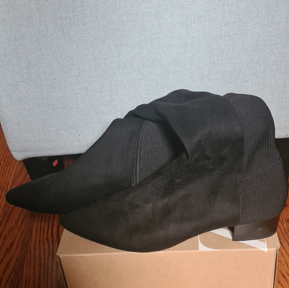 Zara black suede over the knee boots